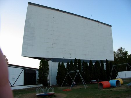 Getty 4 Drive-In Theatre - Main Screen - Photo From Water Winter Wonderland